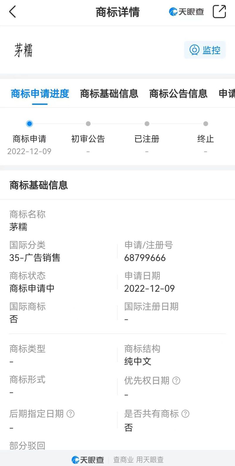 茅台申请“茅糯”商标